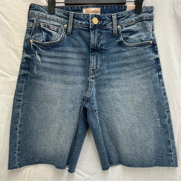 NWT KUT From the Kloth high-rise Hailey Bermuda denim shorts. - Picture 1 of 11